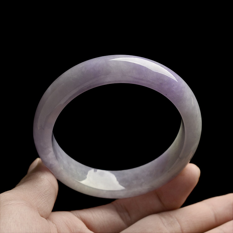 糯冰种紫罗兰手镯(58.9mm)