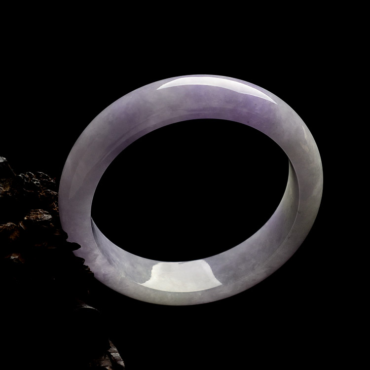 糯冰种紫罗兰手镯(58.9mm)