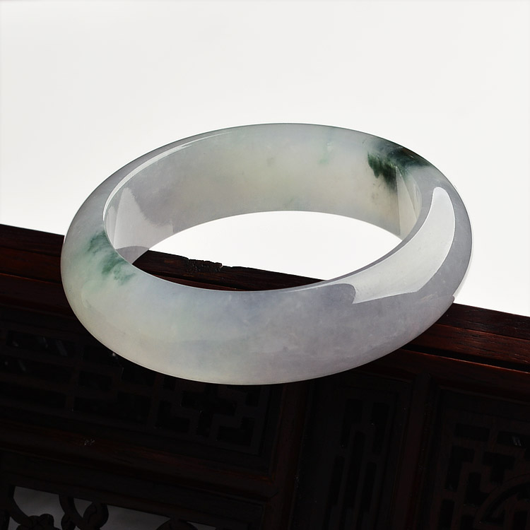（超值推荐）冰种淡紫罗兰飘花手镯（57.3mm）
