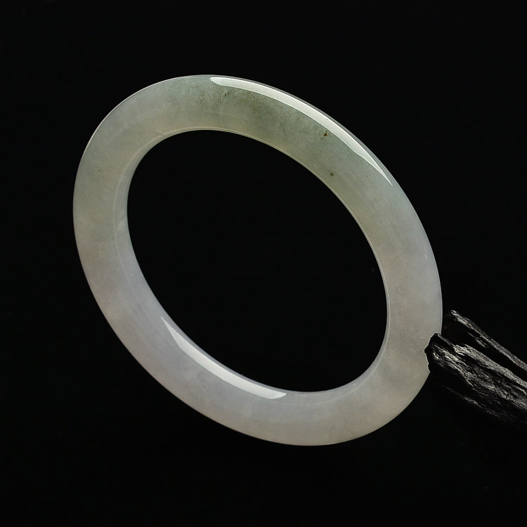 糯冰种晴水圆条手镯（54.7mm）