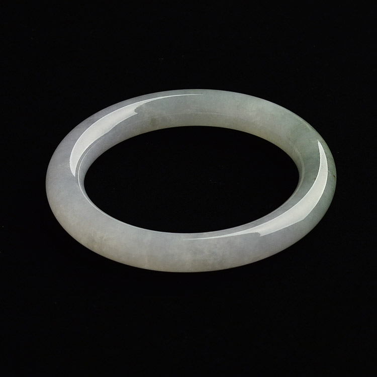 糯冰种晴水圆条手镯（54.7mm）