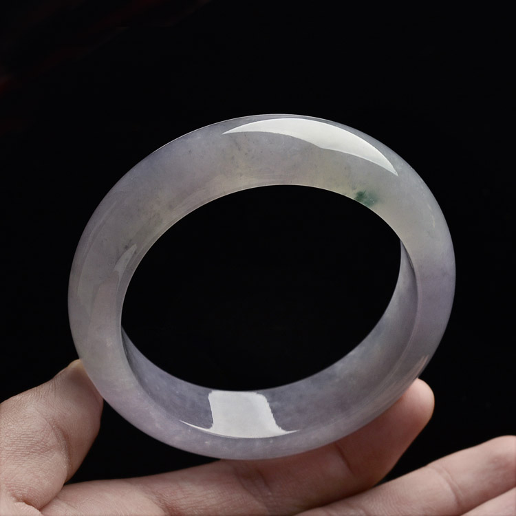 （超值推荐）冰种淡紫罗兰略飘花手镯（57.2mm）