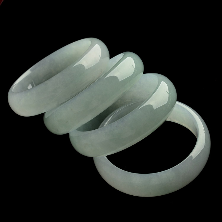 (超值推荐)糯冰种晴水/晴水飘花手镯(57.5mm-58mm一批走)