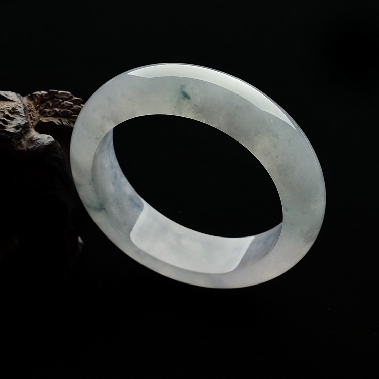 (超值推荐)糯冰种飘花手镯(57.6mm)