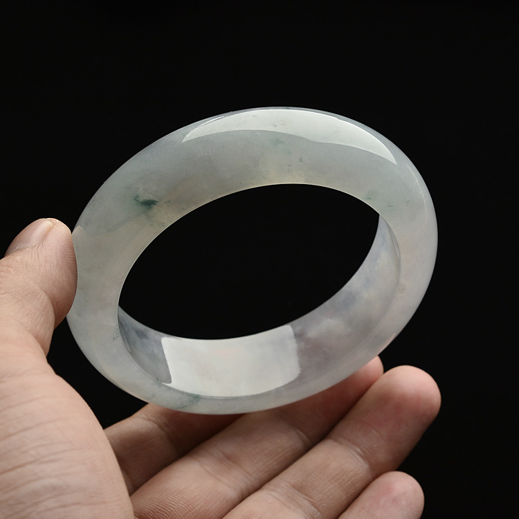 (超值推荐)糯冰种飘花手镯(57.6mm)