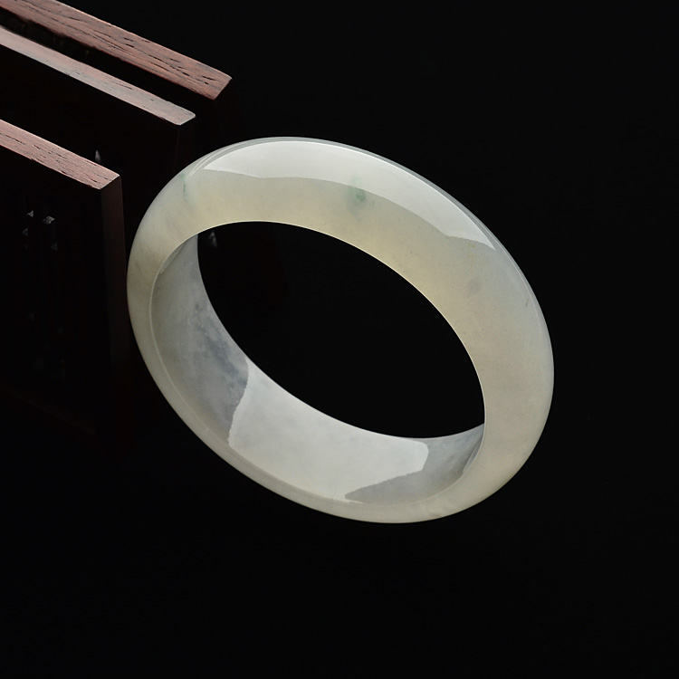 糯冰种飘花手镯(57.8mm)