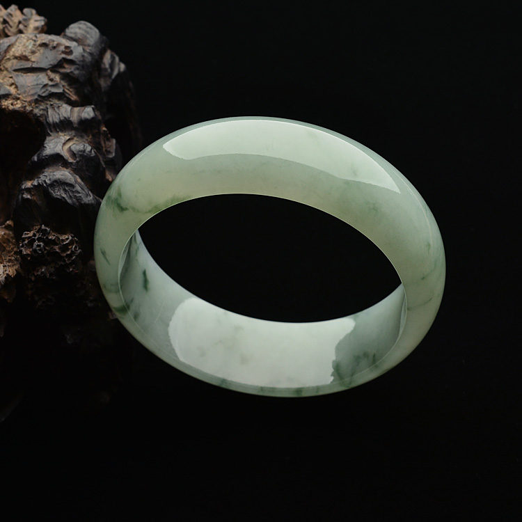 糯冰种飘花手镯(60.2mm)
