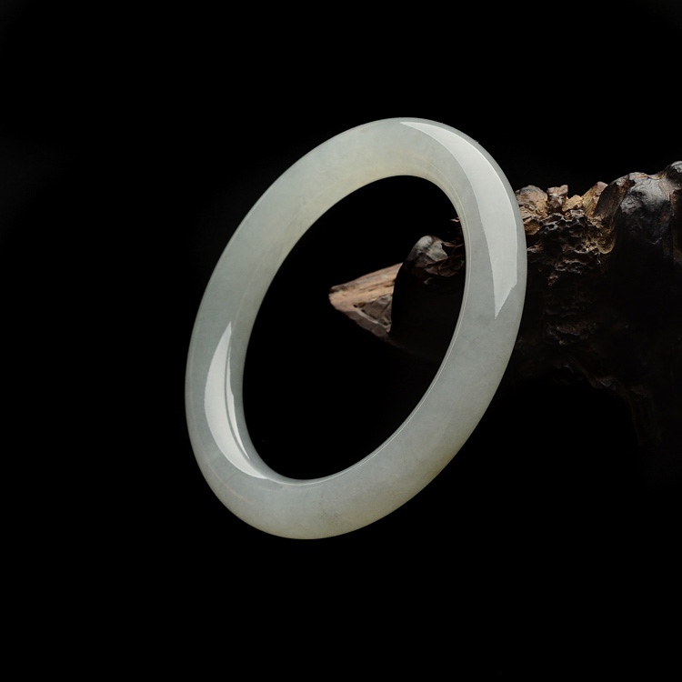 糯冰种晴水圆条手镯(55.4mm)