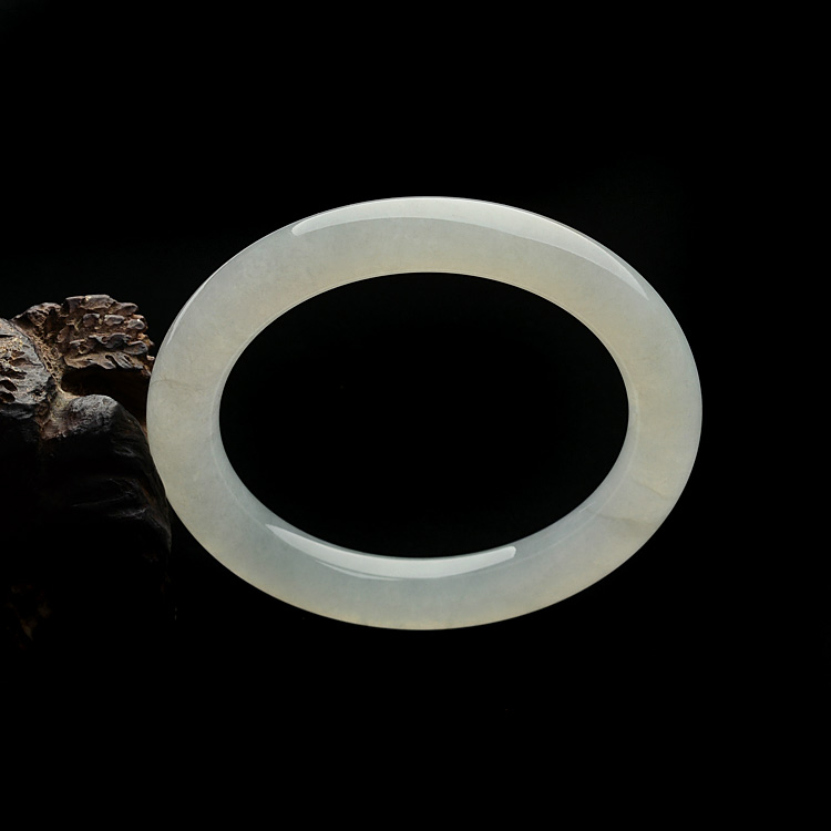 糯冰种晴水圆条手镯(55.4mm)