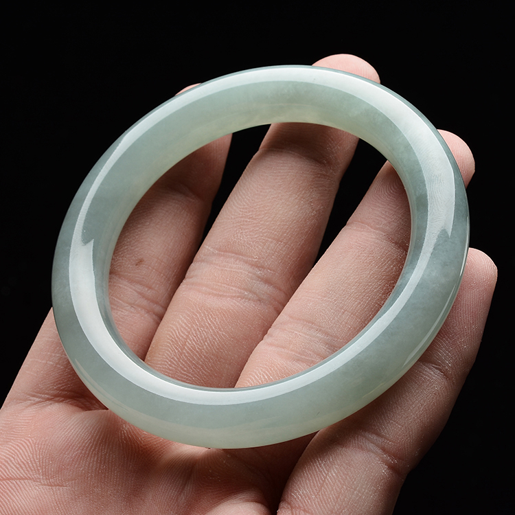 (超值推荐)冰种晴水圆条手镯(55.4mm)