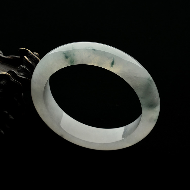 （超值推荐）糯冰种飘花手镯（59mm）