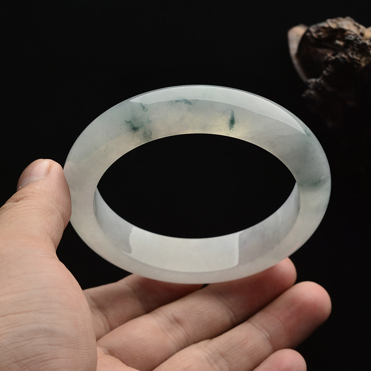 （超值推荐）糯冰种飘花手镯（59mm）