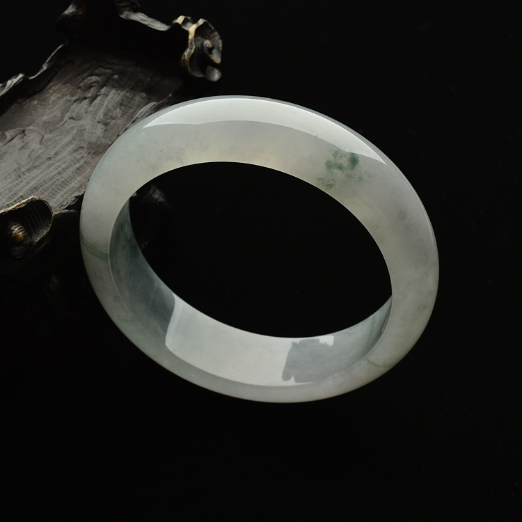 糯冰种飘花手镯(58mm)