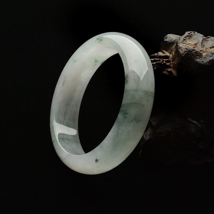 糯冰种飘花手镯(58mm)