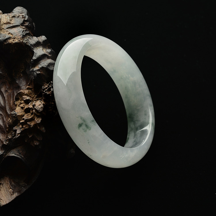 糯冰种飘花手镯(58mm)