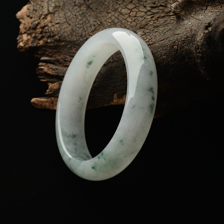 糯冰种飘花手镯(57.2mm)