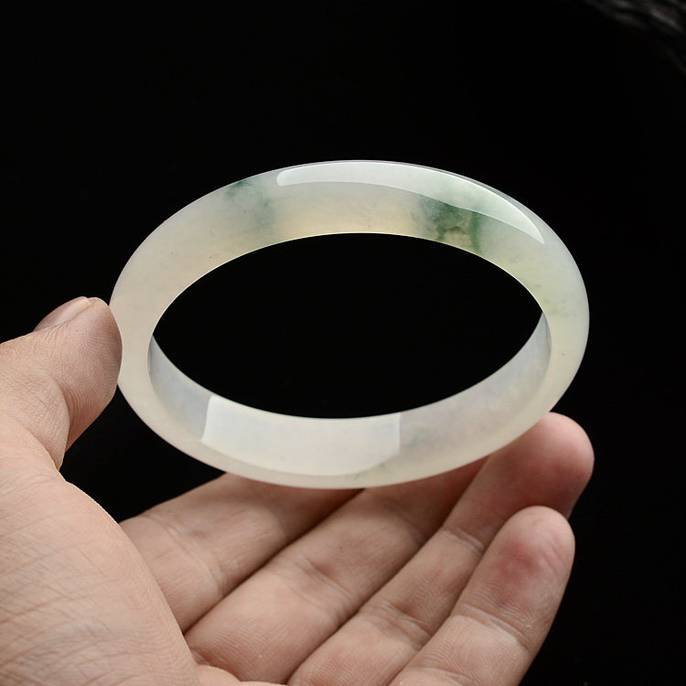 (超值推荐)糯冰种飘花手镯(59.8mm)