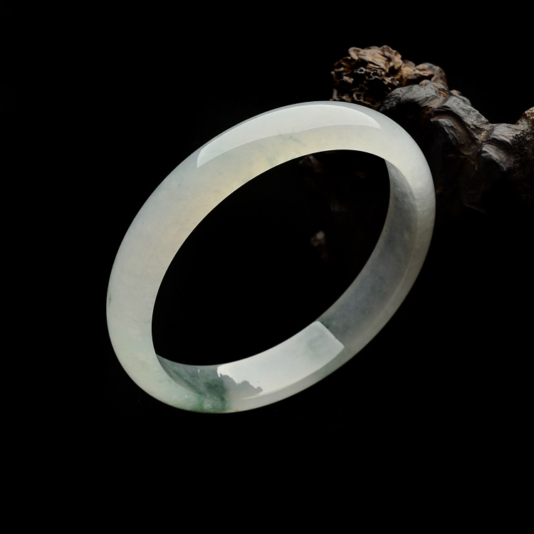 (超值推荐)糯冰种飘花手镯(59.8mm)