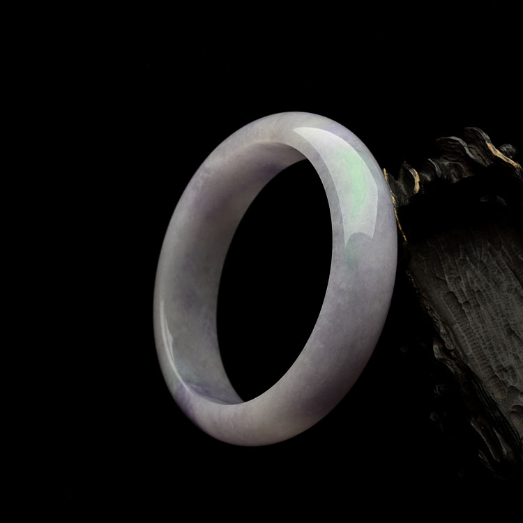 (超值推荐)糯冰种春带彩手镯(57.2mm)