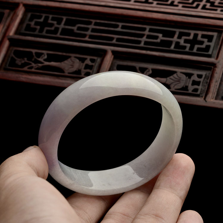 糯冰种紫罗兰贵妃手镯(56.1-50mm)