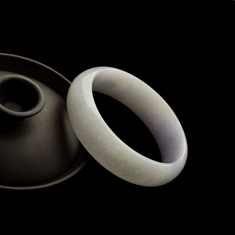 糯冰种紫罗兰贵妃手镯(56.1-50mm)