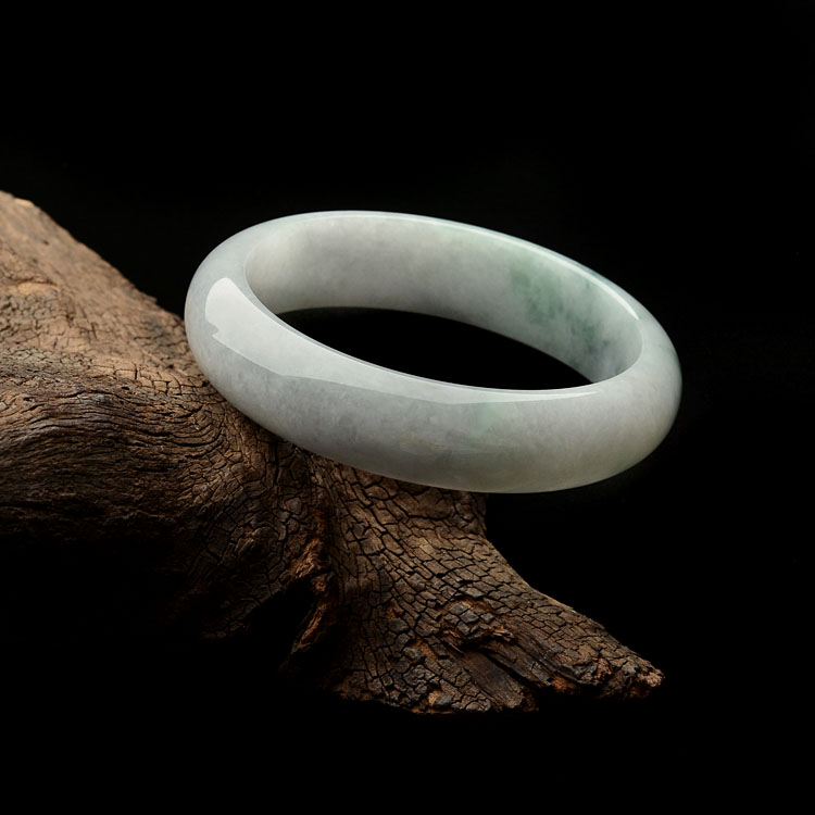 糯冰种飘花手镯(59mm)