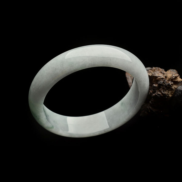 糯冰种飘花手镯(59mm)