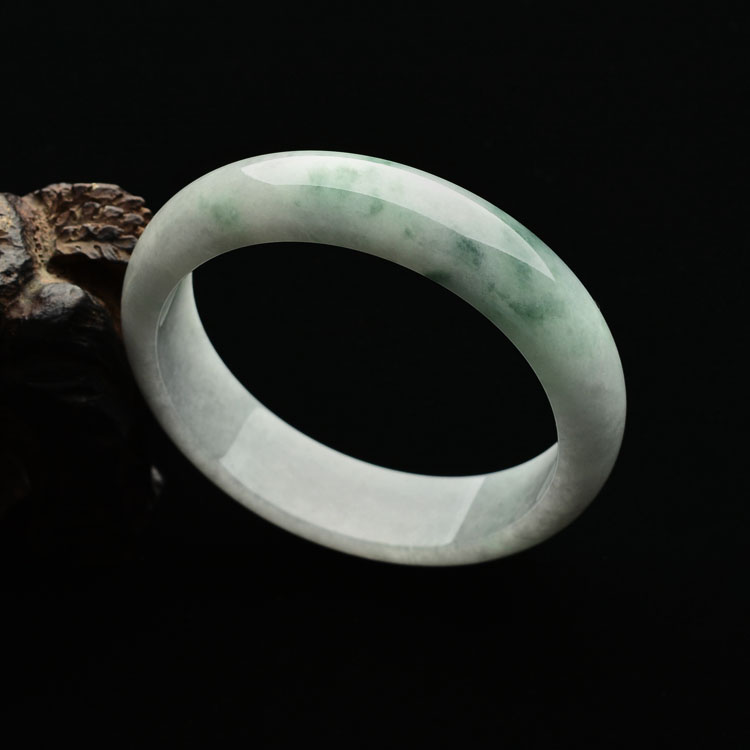 糯冰种飘花手镯(59mm)