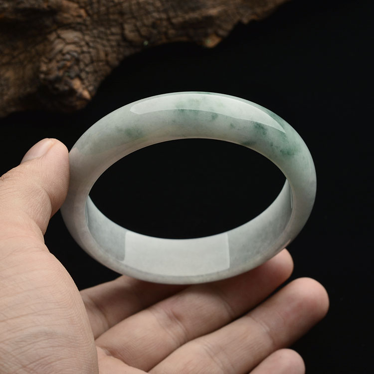 糯冰种飘花手镯(59mm)