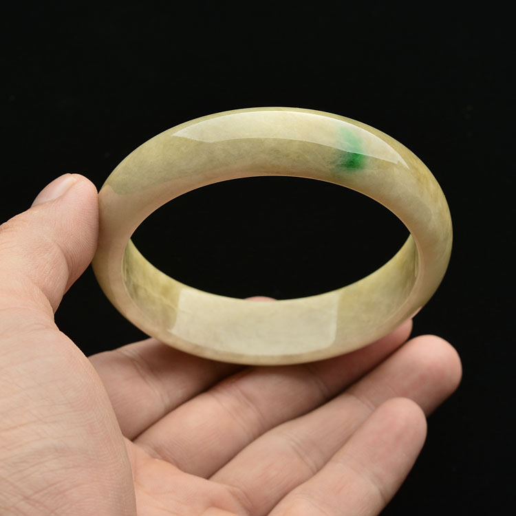 糯冰种黄加绿手镯(59.1mm)