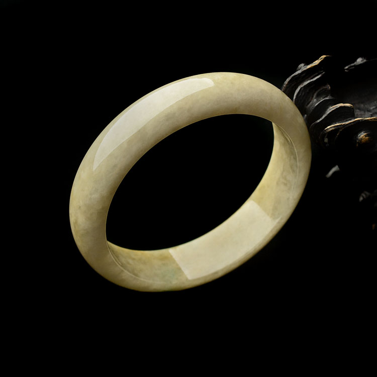 糯冰种黄加绿手镯(59.1mm)