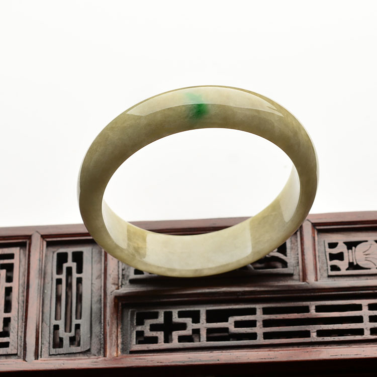 糯冰种黄加绿手镯(59.1mm)