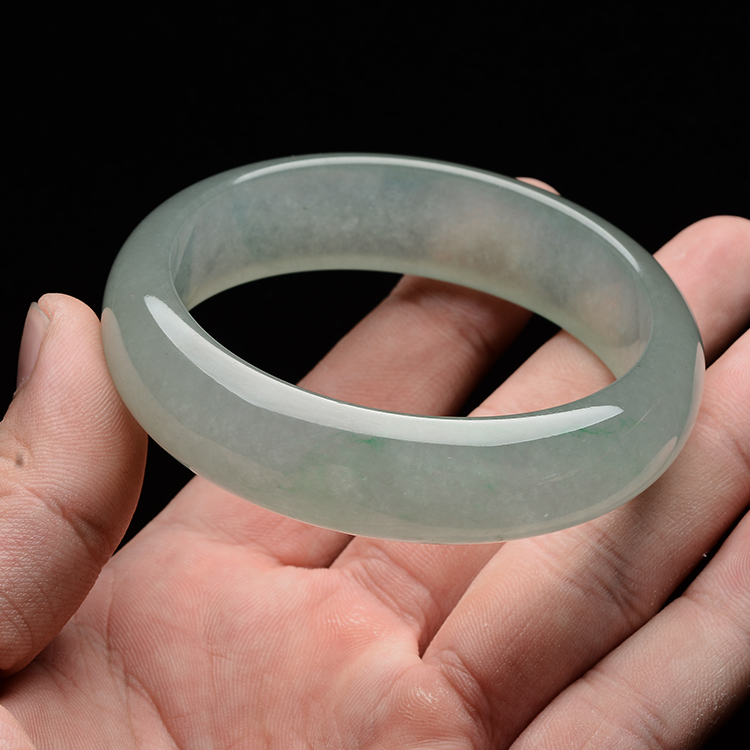 (超值推荐)冰种晴水略飘翠手镯(59.5mm)