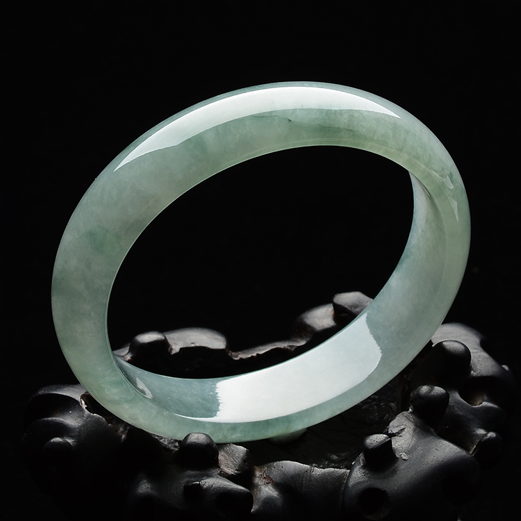 糯冰种晴水飘花贵妃镯(56.8mm-50mm)