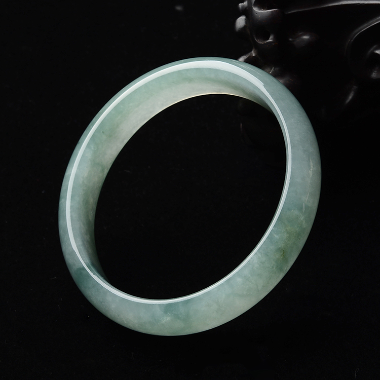 糯冰种晴水飘花贵妃镯(56.8mm-50mm)