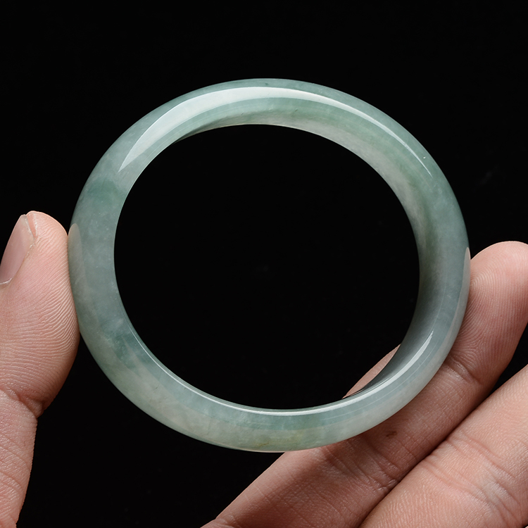 糯冰种晴水飘花贵妃镯(56.8mm-50mm)