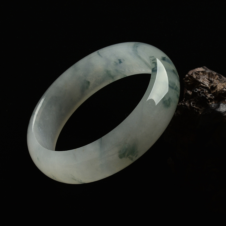 (超值推荐)冰种飘花手镯(56.5mm)