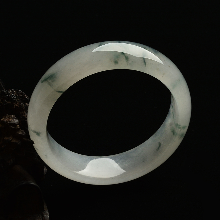 (超值推荐)冰种飘花手镯(56.5mm)