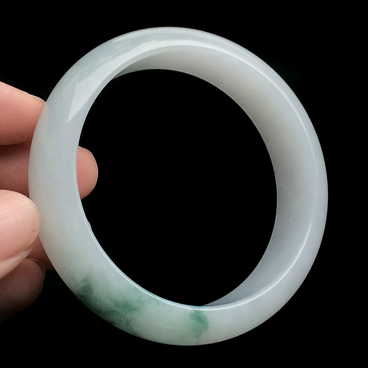 糯冰种飘花手镯(58.5mm)