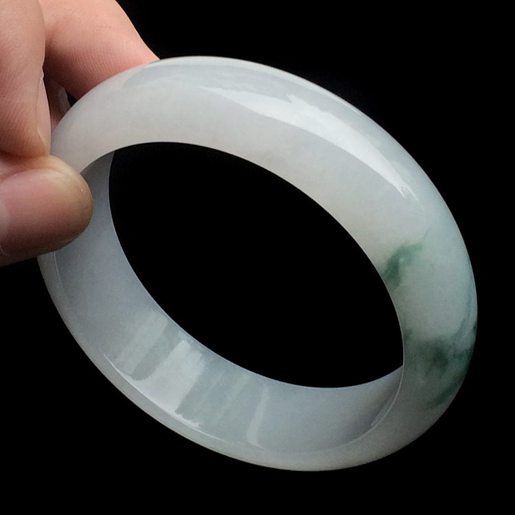 糯冰种飘花手镯(58.5mm)