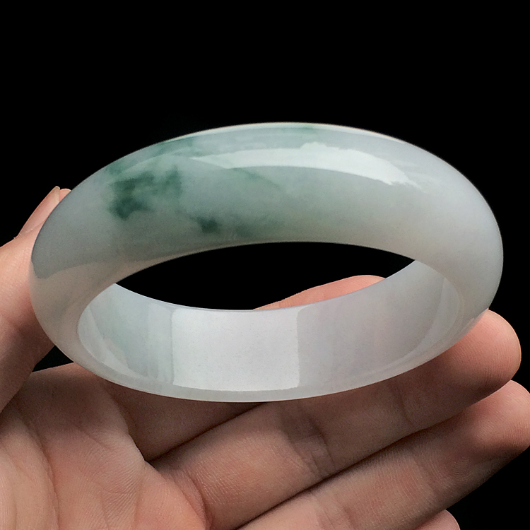 糯冰种飘花手镯(58.5mm)