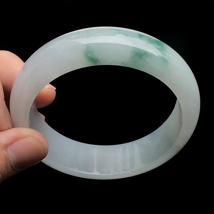 糯冰种飘花手镯(58.5mm)