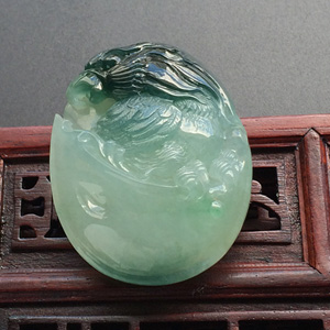 糯冰种飘花高瞻远瞩挂件