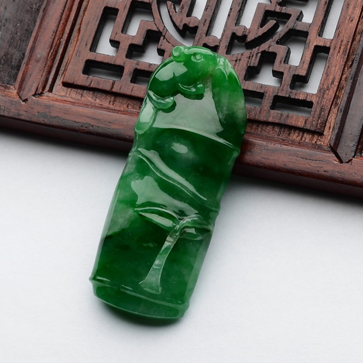 (超值推荐)糯冰种廯加绿瑞佑高升挂件