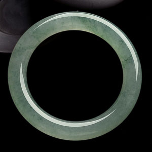 (超值推荐)糯冰种飘花圆条手镯(58mm)