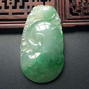 (超值推荐)糯冰种飘翠如意挂件