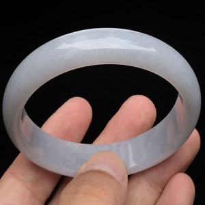 糯冰种淡紫罗兰手镯(56.7mm)
