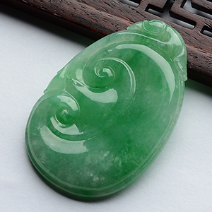 (超值推荐)糯冰种翠色如意挂件