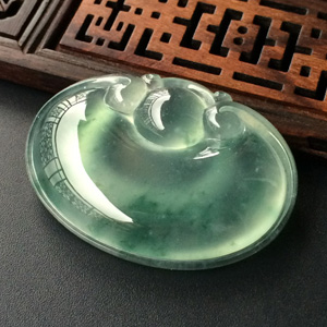 (超值推荐)冰种飘花如意挂件