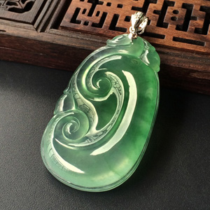 (超值推荐)冰种飘花如意挂件